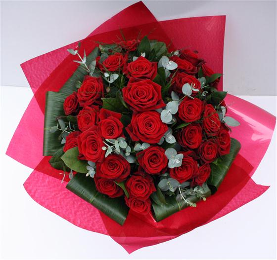 Two Dozen Long Stemmed Red Naomi Roses